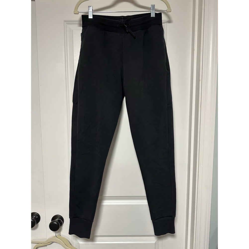 Sandro Paris, Men's Knit Joggers, Black W/Zipper Pockets, Size XS
